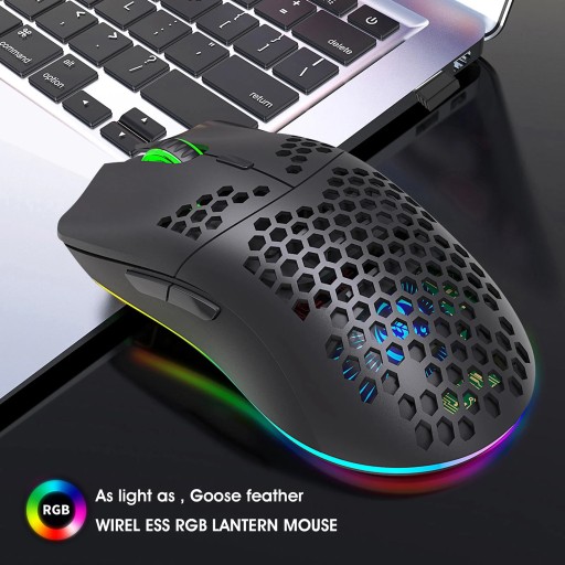 Беспроводная игровая мышь HXSJ T66 RGB 2,4G с RGB-подсветкой и зарядкой