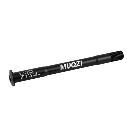 Widelec przedni rowerowy Mocowanie widelca na oś przelotową 142 mm, czarne