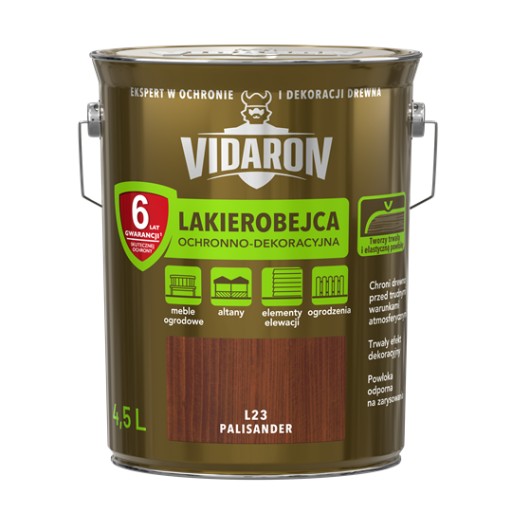 VIDARON Лак-морилка для дерева 4,5л L23 Палисандр