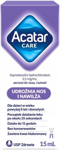 ACATAR CARE Спрей для носа от заложенности носа 15мл