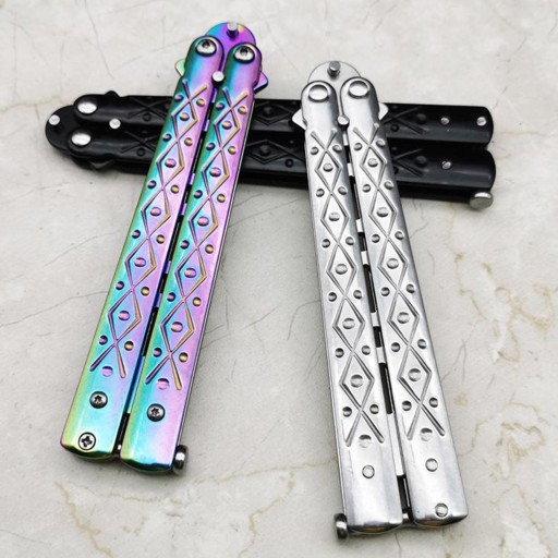 Тренировочный нож Butterfly Balisong Trainer, безопасный для использования, белый