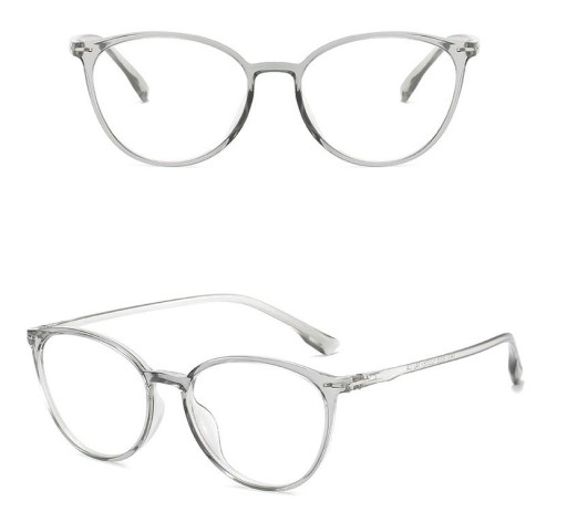 OKULARY KOREKCYJNE MINUSY kocie szare -0.5 do -6