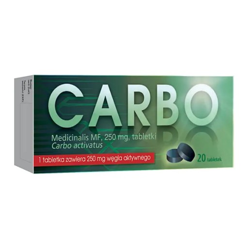 CARBO MEDICINALIS MF Активированный уголь, 20 таблеток.
