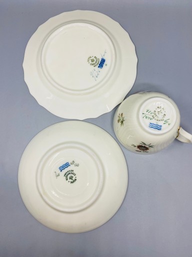 Royal Copenhagen 1951 - 1960. Цветочный набор для завтрака. Фрийсенборг.