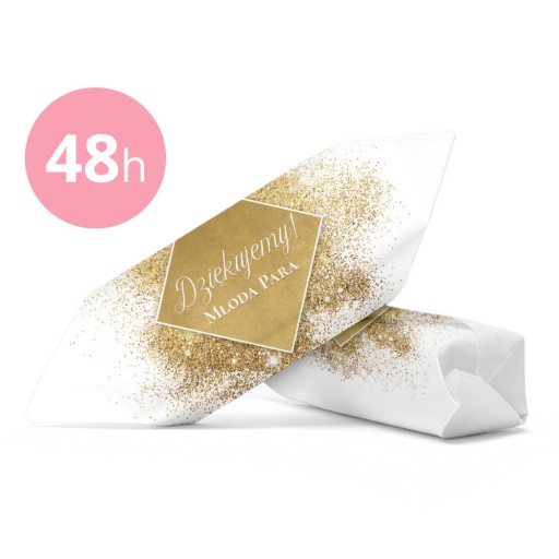Krówki Ślubne 1 KG Express Podziękowanie Słodycze na wesele Gotowe wzory
