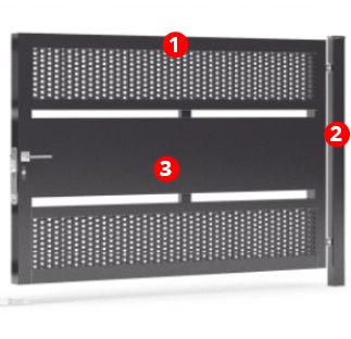 Brama Wjazdowa Dwuskrzydłowa INCOGNITO BR1822 Ocynk + RAL 120x400 cm
