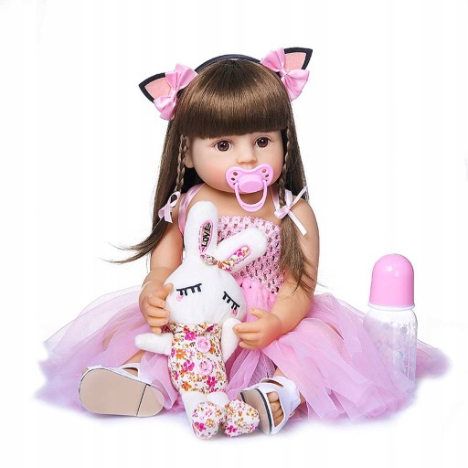 DUŻA LALKA REBORN JAK ŻYWA DZIEWCZYNKA 55 CM #
