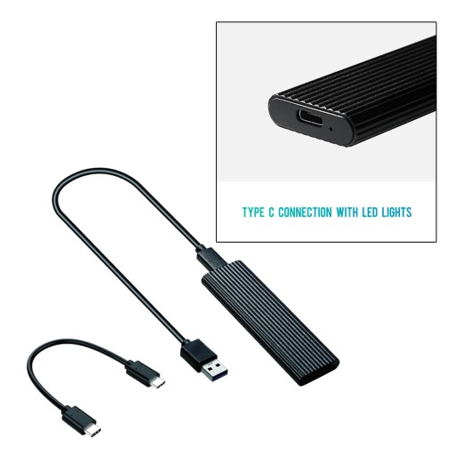 Адаптер сигнального шасси M.2 NVME — USB 3.1 без инструментов с двумя МБ