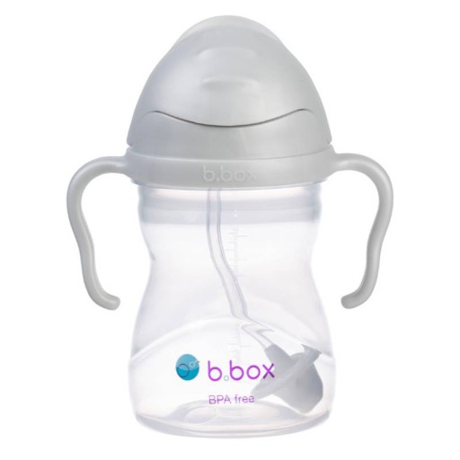 KUBEK NIEKAPEK B.BOX SZARY 240 ML OBCIĄŻONA SŁOMKA