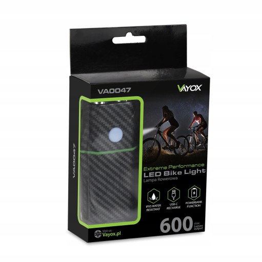 LAMPKA ROWEROWA PRZÓD LED USB LAMPA PRZEDNIA VAYOX