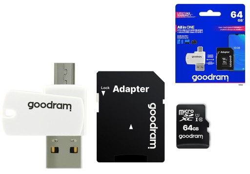 Karta MICROSD 64GB do kamerki samochodowej