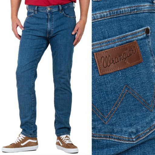 ДЖИНСЫ Wrangler LARSTON SLIM TAPERED Sabotage СИНИЕ W36 L34