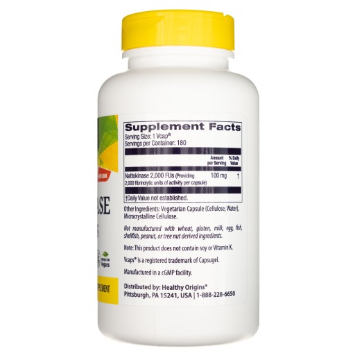 Healthy Origins Nattokinaza 2000 FUs 180 kapsułek