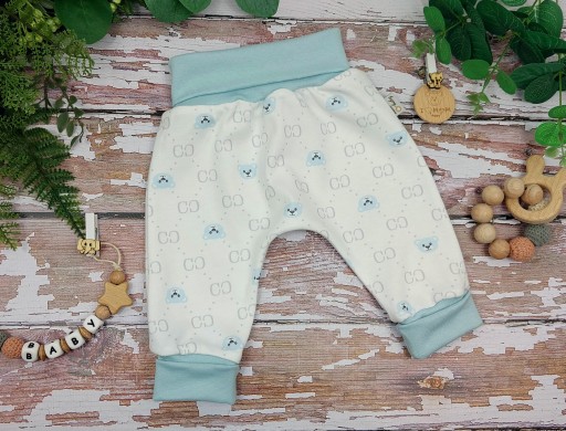 PÓŁŚPIOCHY BEZ STÓP SPODNIE BAGGY 80 BABY BEAR /52/