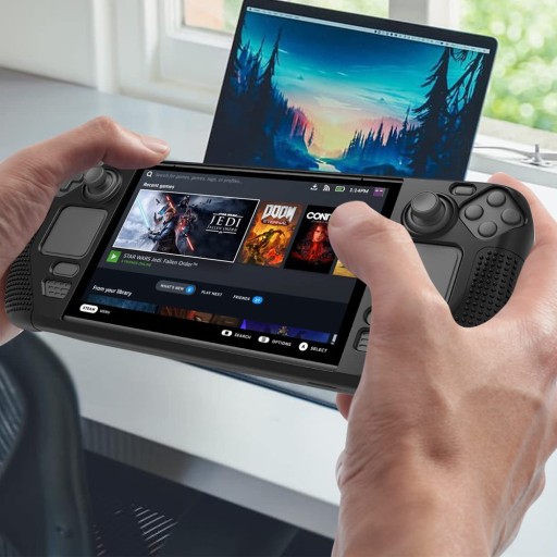 Бронированный корпус PGTECH, резиновый корпус, крышка VALVE Steam Deck + закаленное стекло 9H