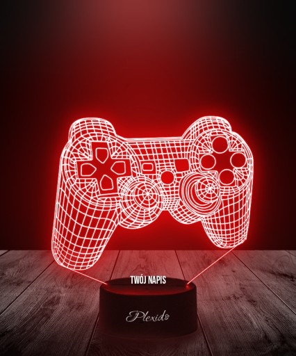 Настольная лампа Статуя Led Pad Контроллер PS Playstation Ваша надпись