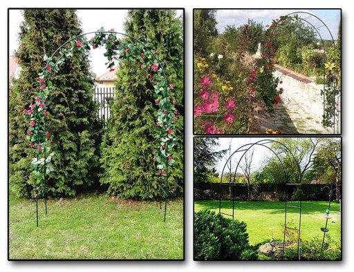 PERGOLA OGRODOWA ROŚLIN PNĄCYCH RÓŻ KWIATÓW OZDOBNA WYSOKA JAKOŚĆ 215x115cm