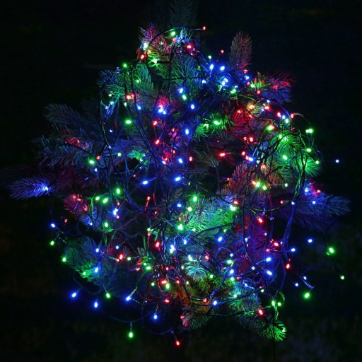 LAMPKI CHOINKOWE ŚWIĄTECZNE DŁUGIE 200 LED 16m