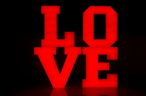 Kolorowe litery LOVE 3D 100cm podświetlane LED RGB