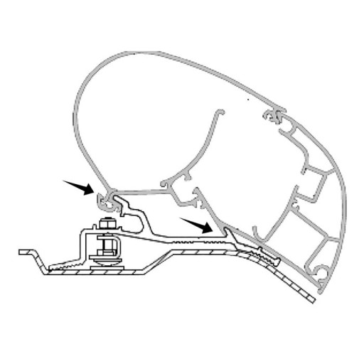 Adapter do markizy Fiat Ducato PR2000/PR2500 3,75m Dometic W-wa