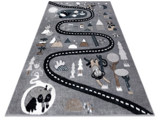 Ковер FUN ROUTE 240х330 с улицами и улицами животных