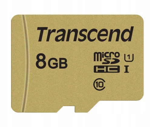 Карта microSDHC TRANSCEND 500S 8 ГБ + адаптер
