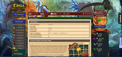 TIBIA REAL OTS 13.21 ПОЛНЫЙ СЕРВЕР С WWW, РУКОВОДСТВО. Магазин голеней