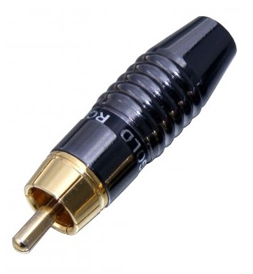 Wtyk RCA cinch Plug HQ na kabel do 6,5mm gold(1970