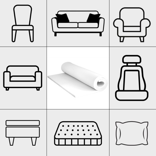 PIANKA TAPICERSKA GĄBKA MEBLOWA SOFA KANAPA FOTEL MATERAC T2544 200x140x6CM