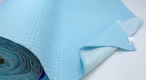 Пастельно-голубой оксфорд, простеганный на водонепроницаемой ткани Honeycomb TOP