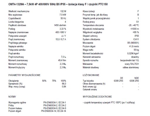 ЭЛЕКТРОДВИГАТЕЛЬ 7,5кВт ОМТ4 132М- 4 Б5