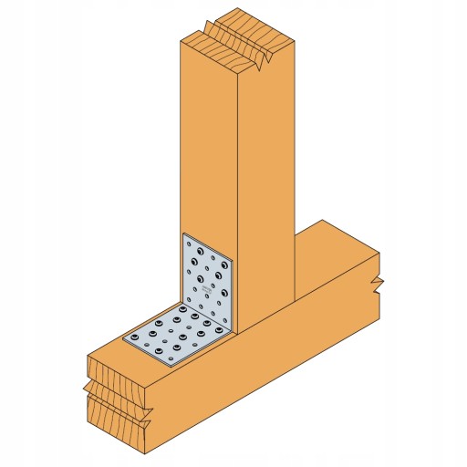 Łączniki ciesielskie kątowniki 100x100x100x2,5mm 50st montażowe Simpson ANP
