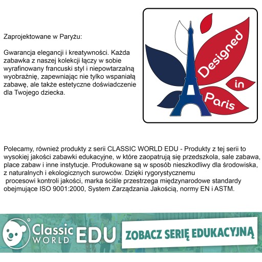 CLASSIC WORLD Deszczownica Tuba z Kuleczkami Czerw