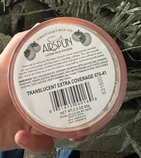 Coty Airspun Полупрозрачная рассыпчатая пудра 070-24 65 г