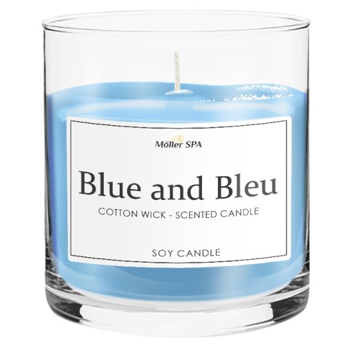 Möller SPA - BLUE and BLEU НАТУРАЛЬНАЯ СОЕВАЯ СВЕЧА АРОМАТ ДУХОВ