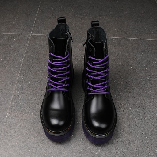 41 PLATFORMA CZARNE GLANY WORKERY KOTURNA BOTKI DAMSKIE EMO GOTH PUNK