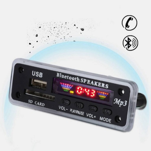 МОДУЛЬ USB-ПЛЕЕРА BLUETOOTH MP3 РАДИО, ЧЕРНЫЙ