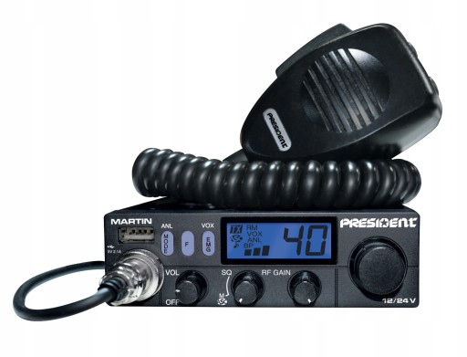 CB Radio President Martin, 12 В, 24 В, штекер Harry 2 B4U