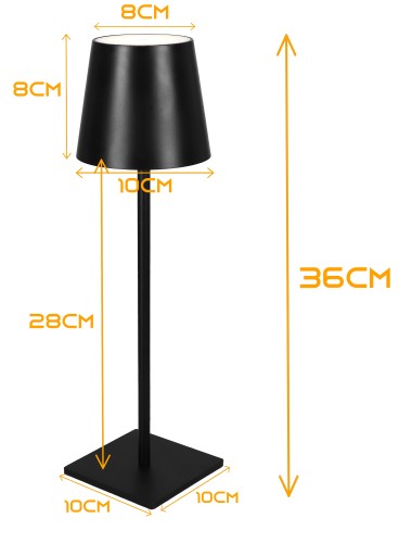Светодиодная сенсорная настольная лампа, перезаряжаемая, USB C, с регулировкой яркости