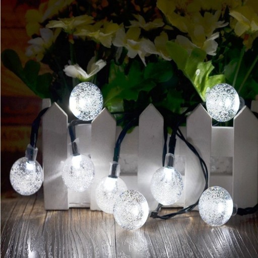 СОЛНЕЧНЫЕ САДОВЫЕ ЛАМПЫ GIRLANDA 50LED, 9M COLD