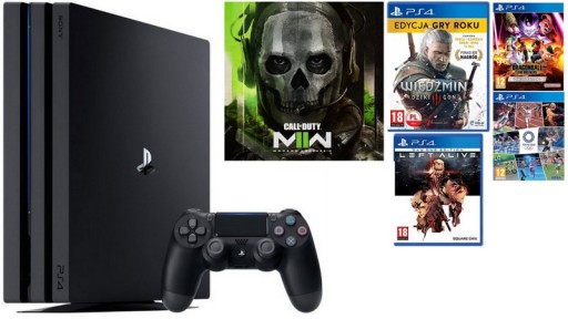 PlayStation 4 PRO 1 ТБ PS4 PRO + CALL OF DUTY MWII + THE WITCHER GOTY + ИГРЫ!