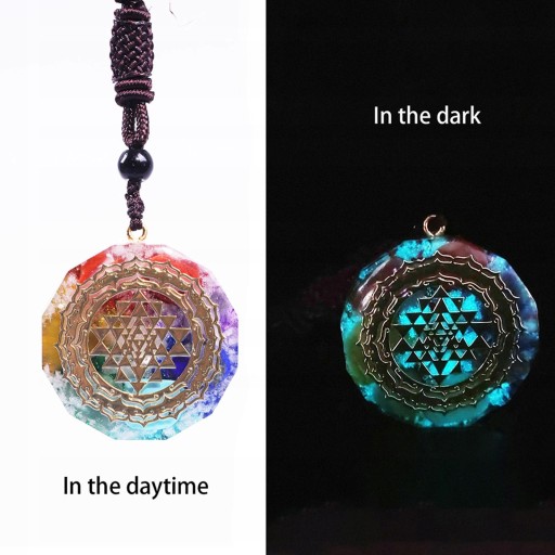 2x Naszyjnik z biżuterią Sri Yantra z wisiorkiem z