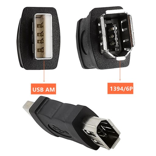 IEEE 1394 6-контактный гнездовой адаптер USB-адаптер с цифровой вилкой