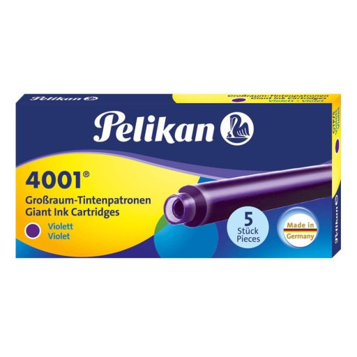 Naboje pióra wiecznego długie fiolet PELIKAN 50szt