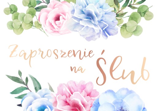 ZAPROSZENIA ŚLUBNE NA WESELE Rose Gold Harmonia