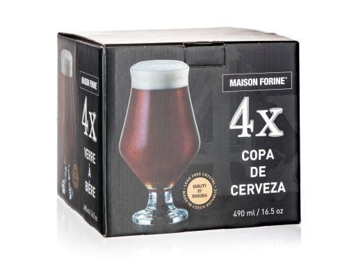 Komplet szklanek do piwa na nóżce 490ml 4szt