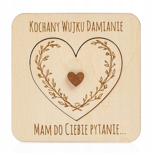 PYTANIE CIOCIU ZOSTANIESZ CHRZESTNĄ CHRZEST SERCE ZAPROSZENIE