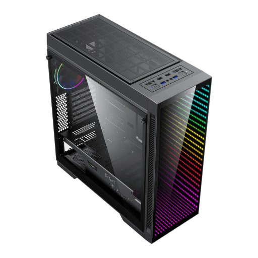 TOWER ATX MIDI USB 3.0 ПК КОРПУС ДЛЯ КОМПЬЮТЕРА ЧЕРНЫЙ ЧЕРНЫЙ ИГРОВОЕ СТЕКЛО