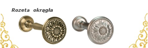 ROZETA METALOWA DO UPINANIA FIRAN ZASŁON UCHWYT