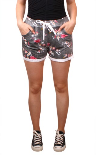 ШОРТЫ хлопковые короткие FLOWERS SHORTS 32N2 38/40